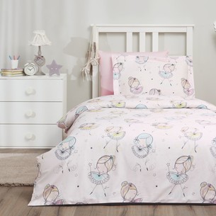 Детское постельное белье Tivolyo Home BALLERINA хлопковый сатин делюкс 1,5 спальный