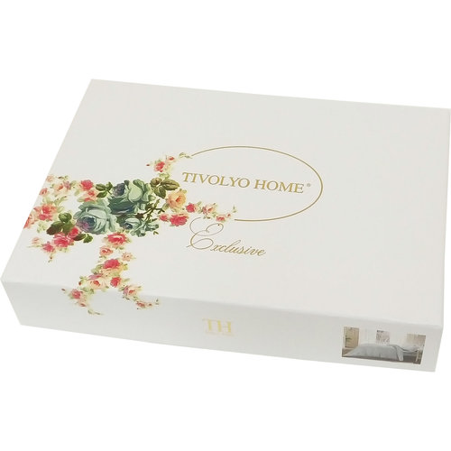 Постельное белье Tivolyo Home JACQUARD PRINTEMPS сатин-жаккард экрю евро, фото, фотография
