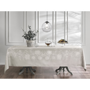 Скатерть прямоугольная Tivolyo Home TRELLIS полиэстер серый 160х280