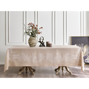 Скатерть прямоугольная Tivolyo Home VINTAGE полиэстер бежевый 160х280