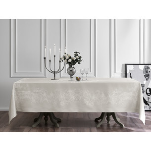 Скатерть прямоугольная Tivolyo Home VINTAGE полиэстер серый 160х280