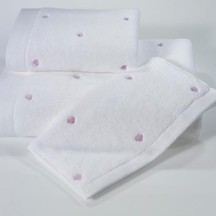 Подарочный набор полотенец-салфеток 30х50 см (3 шт.) Soft Cotton LOVE хлопковая махра лиловый