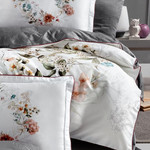 Постельное белье Karven FLORAL хлопковый сатин делюкс grey евро, фото, фотография