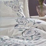 Постельное белье Grazie Home SOLIN хлопковый сатин-жаккард делюкс кремовый+серый евро, фото, фотография
