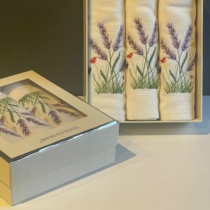Подарочный набор кухонных полотенец Tivolyo Home SECRET GARDEN хлопковая вафля