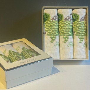 Подарочный набор кухонных полотенец Tivolyo Home WISTERIA зелёный хлопковая вафля