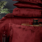 Постельное белье First Choice MIDAS хлопковый сатин-жаккард dark red евро, фото, фотография