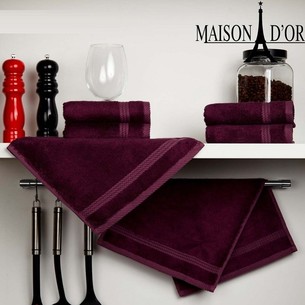 Набор полотенец-салфеток 30х50(6) Maison Dor AMADEUS хлопковая/бамбуковая махра фиолетовый