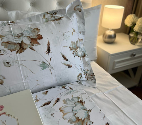 Постельное белье Tivolyo Home SUMMER хлопковый сатин делюкс семейный, фото, фотография