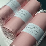 Простынь на резинке Tivolyo Home хлопковый сатин делюкс грязно-розовый 100х200, фото, фотография