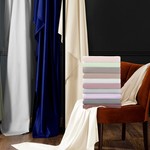 Простынь на резинке Tivolyo Home хлопковый сатин делюкс лиловый 100х200, фото, фотография