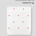 Полотенце для ванной Hobby Home Collection LUBOW микрокоттон white-red 70х140, фото, фотография