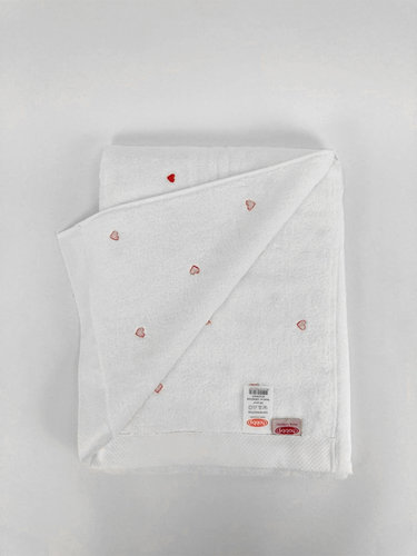 Полотенце для ванной Hobby Home Collection LUBOW микрокоттон white-red 70х140, фото, фотография