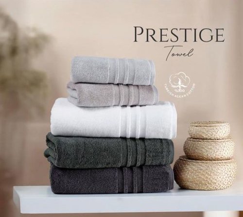 Полотенце для ванной Soft Cotton PRESTIGE хлопковая махра антрацит 85х150, фото, фотография