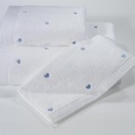 Набор полотенец для ванной 50х100, 75х150 Soft Cotton LOVE хлопковый микрокоттон голубой, фото, фотография