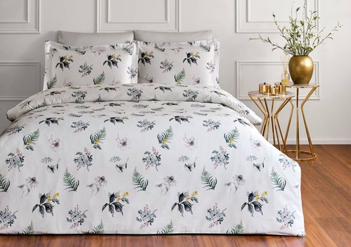 Постельное белье Tivolyo Home NEW FLEURS хлопковый сатин делюкс евро, фото, фотография
