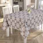 Скатерть прямоугольная DO&CO SARE жаккард коричневый 160х220, фото, фотография