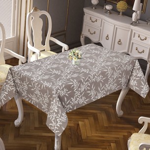 Скатерть прямоугольная DO&CO BASAK жаккард коричневый 160х220