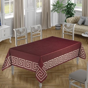 Скатерть прямоугольная DO&CO TITANYUM жаккард бордовый 160х220