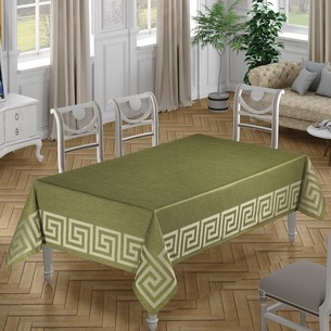Скатерть прямоугольная DO&CO TITANYUM жаккард зелёный 160х220