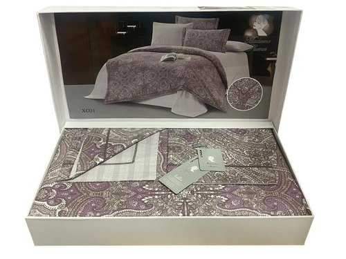 Постельное белье Madame Plumes LAVENDER хлопковый сатин делюкс V1 евро, фото, фотография