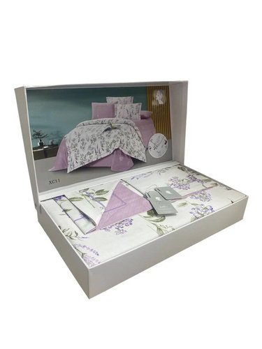 Постельное белье Madame Plumes LAVENDER хлопковый сатин делюкс V11 евро, фото, фотография