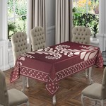 Скатерть прямоугольная DO&CO MERCAN жаккард бордовый 160х220, фото, фотография