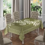 Скатерть прямоугольная DO&CO MERCAN жаккард зелёный 160х220, фото, фотография