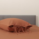 Постельное белье Sofi De Marko АРЕДЕЛЬ лён терракотовый евро, фото, фотография