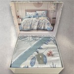 Постельное белье без пододеяльника с одеялом Madame Plumes SERENE тенсель V3 евро, фото, фотография