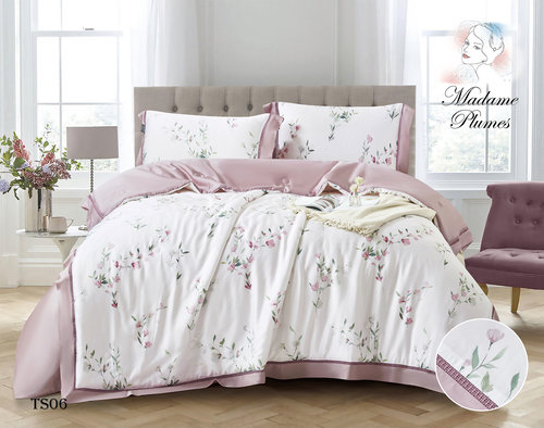 Постельное белье без пододеяльника с одеялом Madame Plumes SERENE тенсель V6 евро, фото, фотография