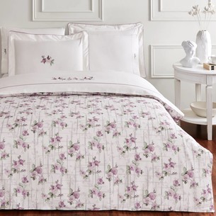 Постельное белье Tivolyo Home SOFFIE BRODERY хлопковый сатин делюкс розовый евро