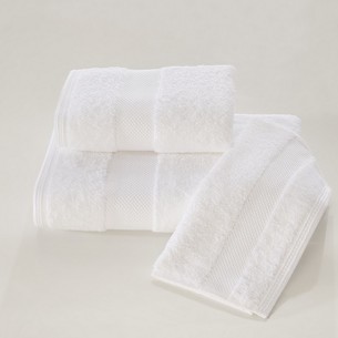 Набор полотенец для ванной 2 пр. Soft Cotton DELUXE хлопковая махра белый