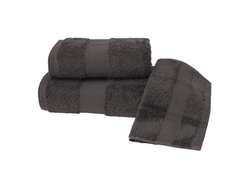 Набор полотенец для ванной 2 пр. Soft Cotton DELUXE хлопковая махра кофейный, фото, фотография