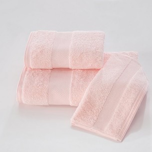 Набор полотенец для ванной 2 пр. Soft Cotton DELUXE хлопковая махра персиковый