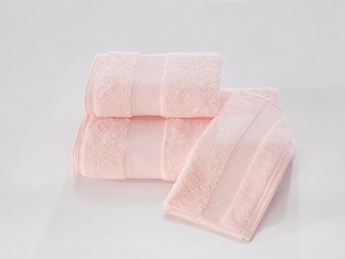 Набор полотенец для ванной 2 пр. Soft Cotton DELUXE хлопковая махра персиковый, фото, фотография