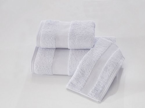 Набор полотенец для ванной 2 пр. Soft Cotton DELUXE хлопковая махра светло-голубой, фото, фотография
