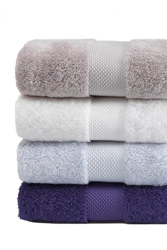 Набор полотенец для ванной 2 пр. Soft Cotton DELUXE хлопковая махра светло-голубой, фото, фотография