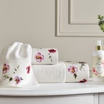 Подарочный набор полотенец для ванной 2 пр. Tivolyo Home AMARO хлопковая махра белый, фото, фотография