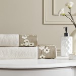 Подарочный набор полотенец для ванной 2 пр. Tivolyo Home MARGARITA хлопковая махра бежевый, фото, фотография