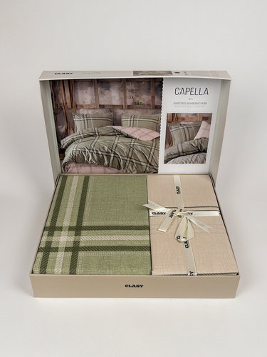 Постельное белье Clasy CAPELLA хлопковый ранфорс V1 евро, фото, фотография