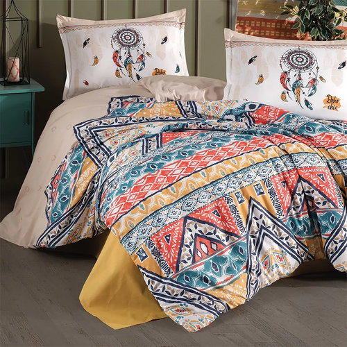 Постельное белье Clasy BOHO хлопковый ранфорс V1 евро, фото, фотография