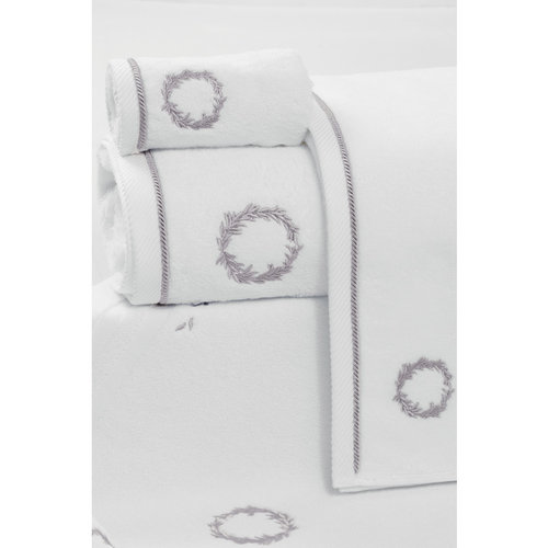 Набор полотенец для ванной 2 пр. Soft Cotton SEHZADE хлопковая махра белый, фото, фотография