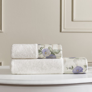 Подарочный набор полотенец для ванной 2 пр. Tivolyo Home SOFFIE хлопковая махра лиловый