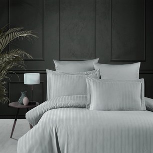 Постельное белье DO&CO STRIPE хлопковый сатин делюкс серый 1,5 спальный