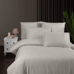 Постельное белье DO&CO STRIPE хлопковый сатин делюкс бежевый семейный