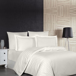 Постельное белье DO&CO STRIPE хлопковый сатин делюкс кремовый евро