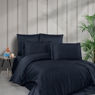 Постельное белье DO&CO STRIPE хлопковый сатин делюкс синий семейный