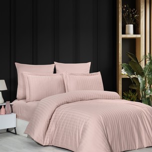 Постельное белье DO&CO STRIPE хлопковый сатин делюкс пудра евро