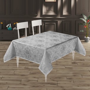Скатерть прямоугольная DO&CO BEGONYA жаккард серый 160х300